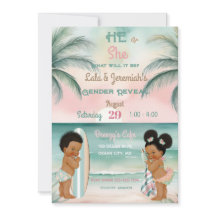 Tropicaler Strand Baby Geschlecht Enthüllung Blush