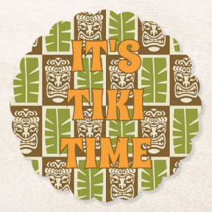 Tropicaler Tiki-Bar Tiki-Zeit Untersetzer