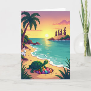 Tropicaler Überraschungskarte zum Strand Karte
