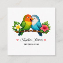 Tropicalische Liebesvögel Hochzeit für immer zusam