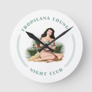 Tropicana Night Club Runde Wanduhr