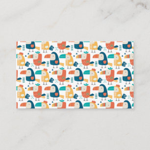 Tropicana und Vögel Visitenkarte