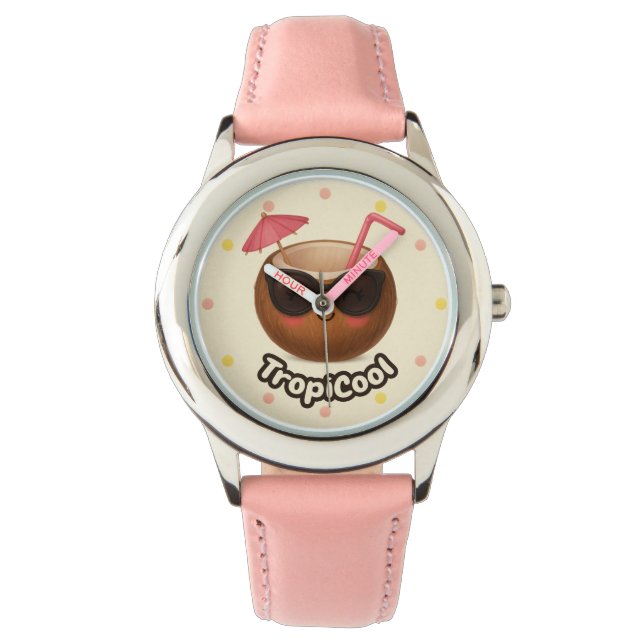 TropiCool Coconut - Fun Summer Watch für Kinder Armbanduhr (Vorderseite)