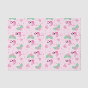 Tropics Flamingo Bird Blume Muster Light Pink Seidenpapier