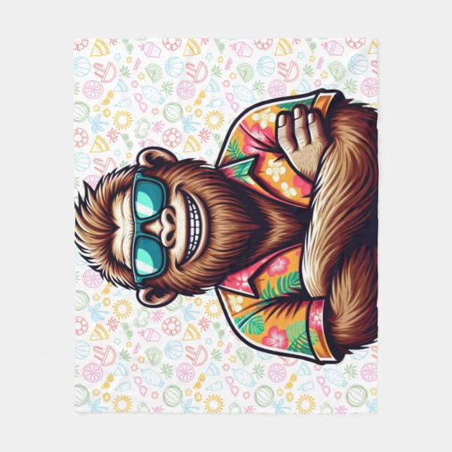 Tropisch/Beach yeti/bigfoot Fleecedecke (Vorderseite)