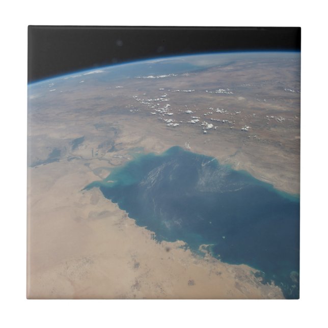 Tropisch blaue Gewässer des Persischen Golfs. Fliese (Vorderseite)