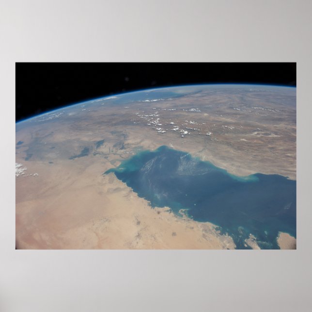 Tropisch blaue Gewässer des Persischen Golfs. Poster (Vorne)