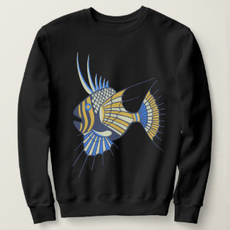 Tropisch Blauer Gelber Wasserfisch Sweatshirt