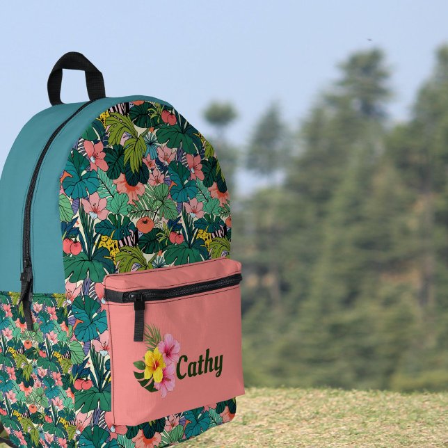 tropisch botanisch bedruckter rucksack (Von Creator hochgeladen)
