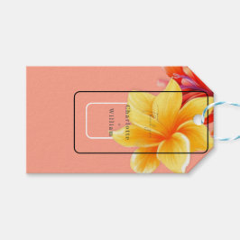 Tropisch elegant und blumenreich geschenkanhänger