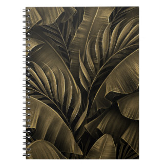 Tropisch Exotic: Grunge Goldene Natur Notizblock