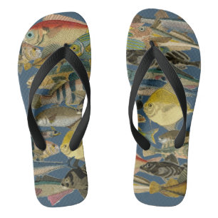Tropisch Exotische Ozeanfische Tiefseefische farbi Flip Flops