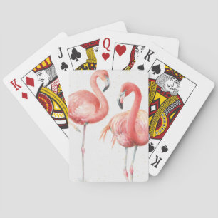 tropisch Familie Flamingos Spielkarten