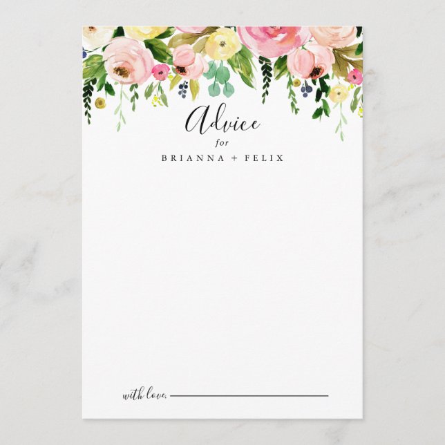 Tropisch farbenfrohe Herbsthochzeit Hinweiskarte (Vorderseite)