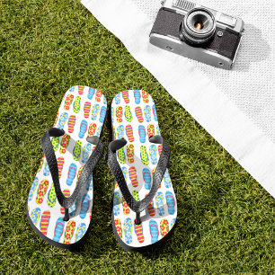 Tropisch farbiges Flip Flops-Muster Flops
