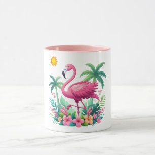Tropisch/Florida rosa Flamingo Tasse