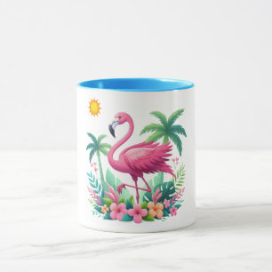 Tropisch/Florida rosa Flamingo Tasse