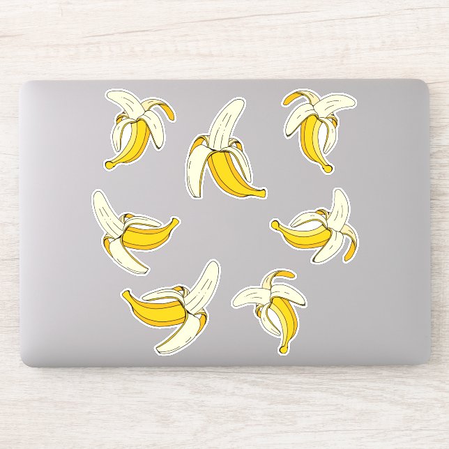 Tropisch gelbe Bananenfrüchte Aufkleber (Computer)