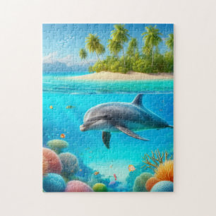 Tropisch/Hawaii farbiger Unterwasserdelphin