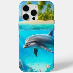 Tropisch/Hawaii farbiger Unterwasserdelphin Case-Mate iPhone Hülle