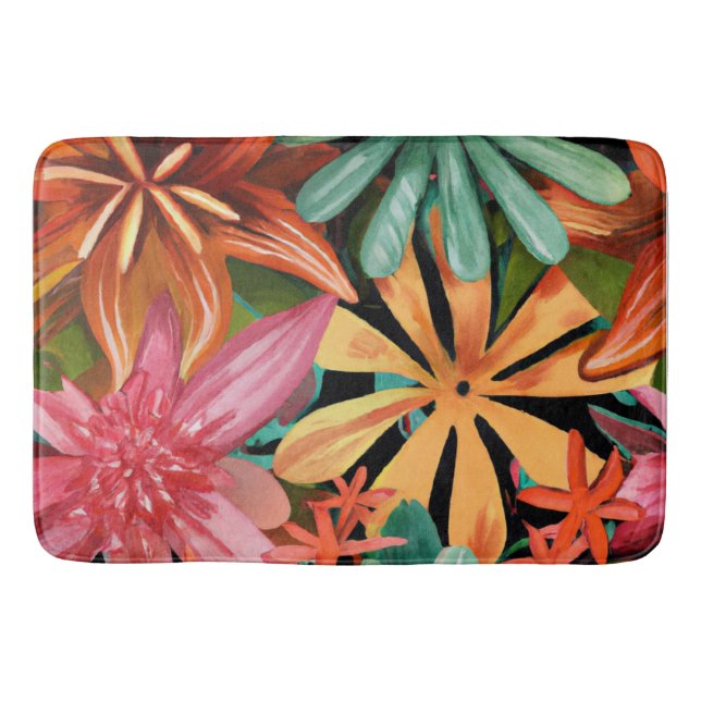 tropisch/hawaiianisch/blumenreich/Blume Badematte (Vorderseite)