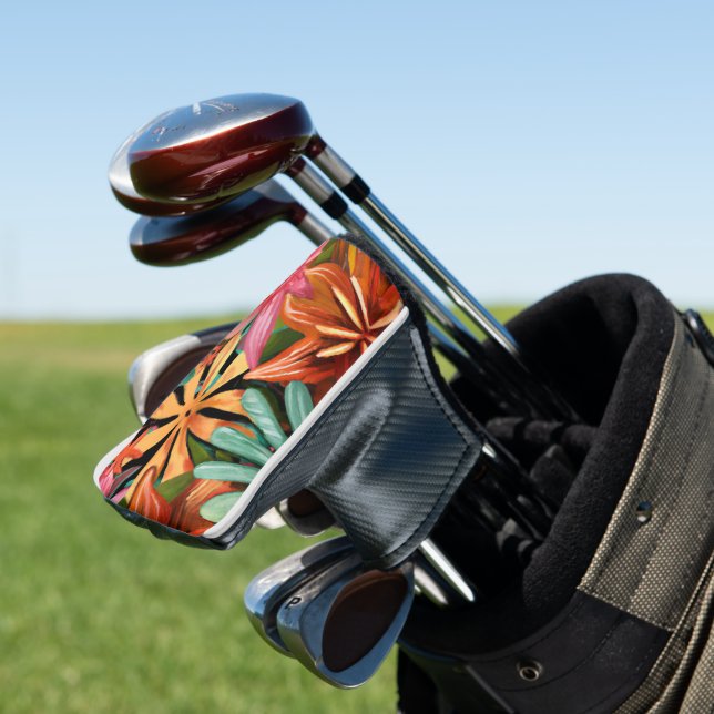 tropisch/hawaiianisch/blumenreich/Blume Golf Headcover (In Situ)