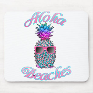 Tropisch-Hawaiianische Ananas-Aloha-Strände Mousepad