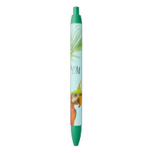 Tropisch-mehrfarbiger Bird & Monogram Pen