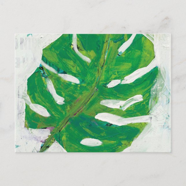 tropisch | Palm Leaf Postkarte (Vorderseite)