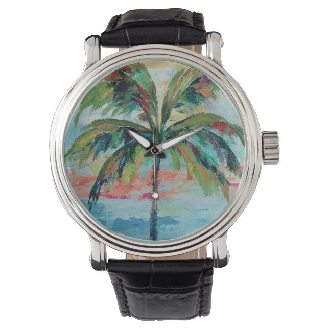 tropisch Palm Tree Armbanduhr (Vorderseite)