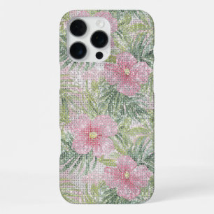 Tropisch rosa Blume Sparkor iPhone 16 Pro Max Hülle