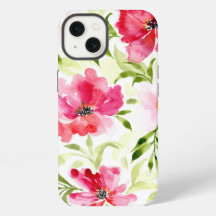 Tropisch rosa Blumenmohnmuster