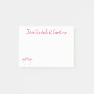 Tropisch rosa Flamingo Liebe Beach Hawaiian Summer Post-it Klebezettel