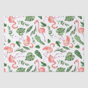 Tropisch rosa Flamingo Muster v2 Seidenpapier