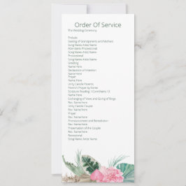 Tropisch rosa Flamingo-Orden der Hochzeit Einladung