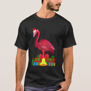 Tropisch rosa Flamingo Weihnachten mit Dekoratione T-Shirt