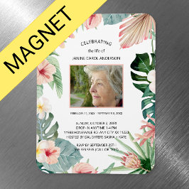 Tropisch-rosa Foto zum Leben Magnet