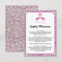 Tropisch rosa Glitzer Flamingo Sicherheitsmaßnahme