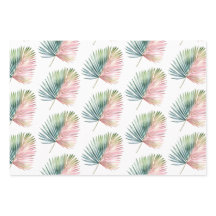 Tropisch-rosa-grüne Leaf-Hochzeit