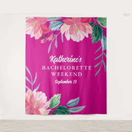 Tropisch-rosa Junggeselinnen-Abschied Wandteppich