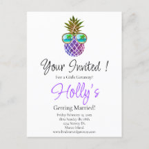 Tropisch rosa lila Ananas Bachelorette laden