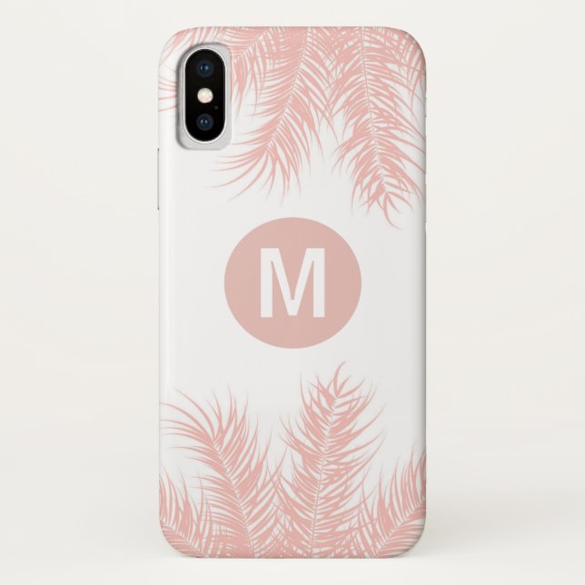 Tropisch rosa Palm Fronds iPhone X Fall Case-Mate iPhone Hülle (Rückseite)