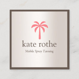 Tropisch rosa Palm Tree Mobile Spray Tan Telefonnummerkarte