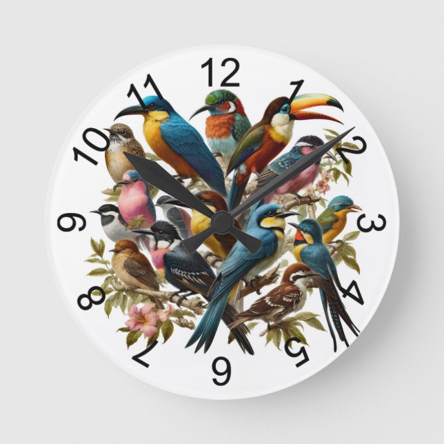 tropisch runde wanduhr (Vorderseite)