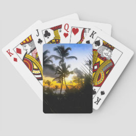 Tropisch Sunset Print Players Cards Spielkarten