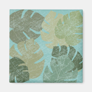 Tropisch verblasste Blätter Magnet