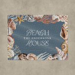 Tropisch warmes Meer Muschel Sommerurlaub Familie<br><div class="desc">Tropisches warmes Meer Muschel Sommerferien Familiendesign. Elegante Terrakotta,  staubige Blau- und Korallenmeer Muschel Aquarell Details.</div>