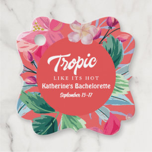 Tropisch wie das tropische Bachelorette in heißen Geschenkanhänger
