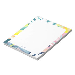 Tropische abstrakte Kunst personalisierte Schreibw Notizblock