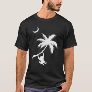 Tropische Affenpalme mit Blick auf den Spaß des Mo T-Shirt